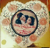 Bánh kem in ảnh hình gương